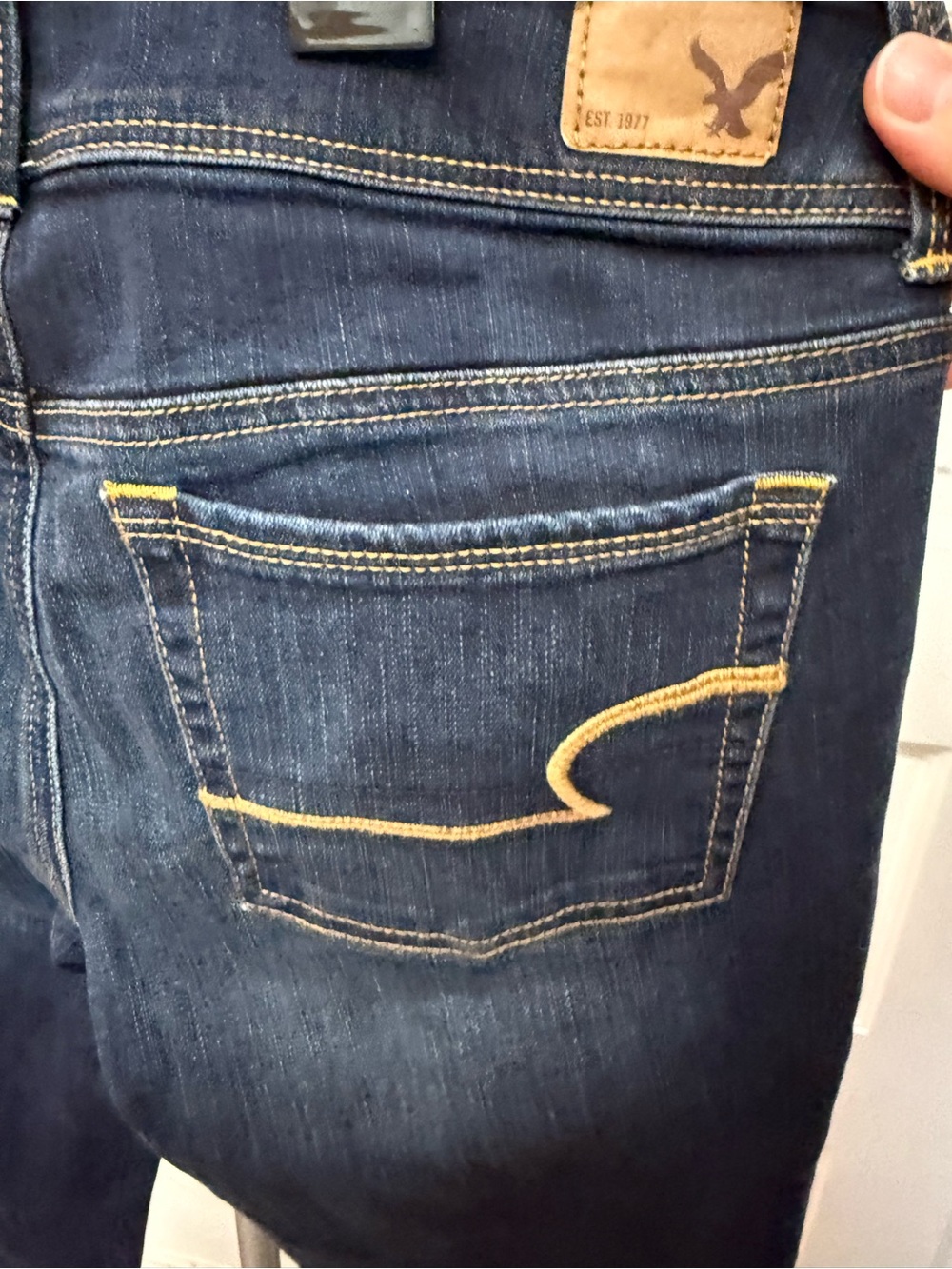 American Eagle Outfitters Dark Blue Flare Jeans - Picture 6 of 9